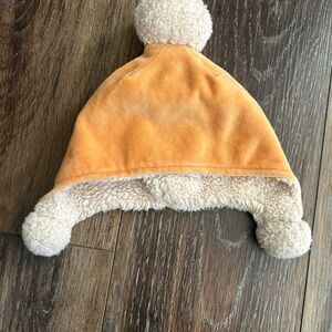 Zutano Orange and Cream Fleece Hat